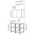 IKEA ENHET ЕНХЕТ Стелаж, білий / імітація дубу, 123x63.5x207 см 29331561 293.315.61