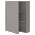 IKEA ENHET ЕНХЕТ Настінна шафа з 2 полицями / дверцятами, сірий / сірий рама, 60x17x75 см 79323653 | 793.236.53