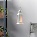 IKEA ENRUM ЕНРУМ Ліхтар для свічки-таблетки для дому / вулиці, білий, 22 см 90526357 | 905.263.57