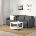IKEA FRIHETEN ФРІХЕТЕН 3-місний диван-ліжко, Skiftebo темно-сірий 50341148 | 503.411.48