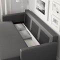 IKEA FRIHETEN ФРІХЕТЕН 3-місний диван-ліжко, Skiftebo темно-сірий 50341148 | 503.411.48