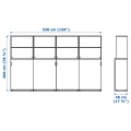 IKEA GALANT ГАЛАНТ Комбінація для зберігігання з розсувними дверцятами, білий, 320x200 cм 69285208 | 692.852.08