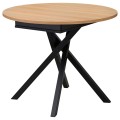 IKEA GRANSTORP ГРАНСТОРП Розсувний стіл, дуб / чорний, 90/120x90 cм 00511534 005.115.34