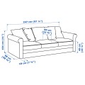 IKEA GRÖNLID ГРЕНЛІД 3-місний диван, Ljungen світло-зелений 59408766 594.087.66