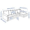 IKEA GRÖNLID ГРЕНЛІД 4-місний диван з козеткою, Ljungen світло-зелений 59408846 | 594.088.46