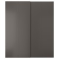 IKEA HASVIK ХАСВІК Пара розсувних дверей, темно-сірий, 200x236 см 60510956 605.109.56