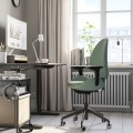 IKEA HATTEFJÄLL ХАТТЕФЬЄЛЬ Компʼютерне крісло з підлокітниками, Gunnared зелений / чорний 50538970 505.389.70