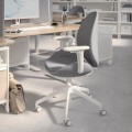 IKEA HATTEFJÄLL ХАТТЕФЬЄЛЬ Компʼютерне крісло з підлокітниками, Gunnared сірий / білий 60538960 605.389.60