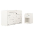 IKEA HAUGA ХАУГА Меблі для спальні, комплект 2 шт., білий 89483387 894.833.87