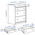 IKEA HAUGA ХАУГА Меблі для спальні, комплект 2 шт., білий 79483383 | 794.833.83