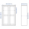 IKEA HAVSTA шафа зі скляними дверцятами, сіро-бежевий, 81x35x123 см 40529259 405.292.59