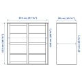 IKEA HAVSTA шафа зі скляними дверцятами, сіро-бежевий, 121x35x123 см 90529252 905.292.52