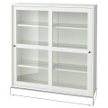 IKEA HAVSTA шафа зі скляними дверцятами, білий, 121x35x123 см 00529256 | 005.292.56