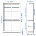 IKEA HAVSTA комбінація для зб з розс скл дверц, білий, 121x47x212 см 39534761 | 395.347.61