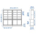 IKEA HAVSTA комбінація для зб з розс скл дверц, сіро-бежевий, 242x47x212 см 39534879 | 395.348.79