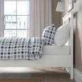 IKEA HEMNES Ліжко з матрацом, біла морилка / Valevåg середньої твердості, 90x200 см 69541821 695.418.21