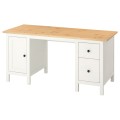 IKEA HEMNES ХЕМНЕС Письмовий стіл, біла морилка / світло-коричневий, 155x65 см 20535044 205.350.44