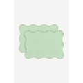 H&M Home Підкладка під прибори 2 шт., світло-зелений, 35x48 1208258004 | 1208258004