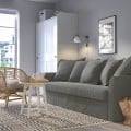 IKEA HOLMSUND 3-місний розкладний диван, Borgunda темно-сірий 59516940 | 595.169.40