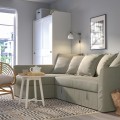 IKEA HOLMSUND Кутовий диван розкладний, Borgunda бежевий 59516898 | 595.168.98