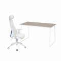 IKEA HUVUDSPELARE / MATCHSPEL Геймерський стіл та крісло, бежевий / білий 29490965 294.909.65