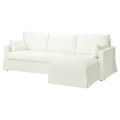 IKEA HYLTARP Чохол на 3-місний диван з шезлонгом, праве, Халларп білий 00547335 | 005.473.35