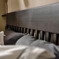 IKEA IDANÄS ІДАНЕС Ліжко двоспальне, темно-коричнева морилка, 160x200 см 00458895 | 004.588.95