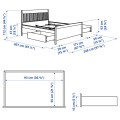 IKEA IDANÄS ІДАНЕС Ліжко двоспальне з шухлядами, білий / Lönset, 160x200 см 49392228 | 493.922.28