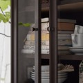 IKEA IDANÄS ІДАНЕС Тумба під ТВ, скло / темно-коричневая морилка, 325x40x211 см 99437333 | 994.373.33