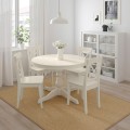 IKEA INGATORP ІНГАТОРП / INGOLF ІНГОЛЬФ Стіл та 4 стільці, білий / білий, 110/155 см 59400497 | 594.004.97