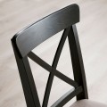 IKEA INGOLF ІНГОЛЬФ Стілець, коричнево-чорний / Nolhaga сіро-бежевий 00473075 | 004.730.75