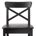 IKEA INGOLF ІНГОЛЬФ Табурет барний зі спинкою, коричнево-чорний, 74 см 90248515 | 902.485.15