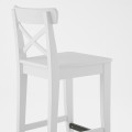 IKEA INGOLF ІНГОЛЬФ Табурет барний зі спинкою, білий, 74 см 00121766 | 001.217.66