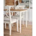 IKEA INGOLF ІНГОЛЬФ Стілець, білий / Hallarp бежевий 50473073 | 504.730.73