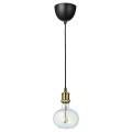 IKEA JÄLLBY / MOLNART Підвісний світильник із лампочкою, латунний / еліпс різнобарвний 29491371 294.913.71
