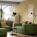 IKEA JÄTTEBO Модульний диван, 2-місний, з підголовником / Samsala темно-жовто-зелений 49510401 495.104.01
