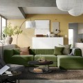 IKEA JÄTTEBO 4-місний модульний диван з шезлонгом, правосторонній / Samsala темний жовто-зелений 59485199 594.851.99