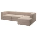 IKEA JÄTTEBO 4-місний модульний диван з шезлонгом, правосторонній / Samsala сірий / бежевий 09485205 094.852.05