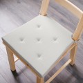 IKEA JUSTINA ЮСТІНА Подушка на стілець, натуральний, 42/35x40x4 см 90175000 | 901.750.00