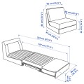 IKEA KIVIK КІВІК Диван-ліжко 1-місний, Kelinge сіро-бірюзовий 19470227 | 194.702.27