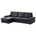 IKEA KIVIK КІВІК 3-місний диван, з шезлонгом / Grann / Bomstad чорний 89443184 | 894.431.84