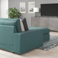 IKEA KIVIK КІВІК 3-місний диван з козеткою, Kelinge сіро-бірюзовий 39443054 | 394.430.54