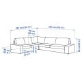 IKEA KIVIK КІВІК 5-місний кутовий диван, Kelinge сіро-бірюзовий 09443017 094.430.17