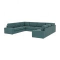 IKEA KIVIK КІВІК П-подібний диван, 7-місний, Kelinge сіро-бірюзовий 39443068 394.430.68