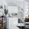 IKEA KNOXHULT КНОКСХУЛЬТ Кухня, глянцевий білий, 120x61x220 см 29180468 | 291.804.68