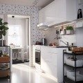 IKEA KNOXHULT КНОКСХУЛЬТ Кухня, глянцевий білий, 220x61x220 см 09180469 | 091.804.69