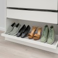 IKEA KOMPLEMENT КОМПЛЕМЕНТ Висувна полиця зі вставкою для взуття, білий / світло-сірий, 100x35 cм 39332112 393.321.12