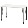 IKEA LAGKAPTEN / KRILLE Письмовий стіл, білий / чорний, 120x60 см 49509718 495.097.18