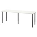 IKEA LAGKAPTEN ЛАГКАПТЕН / OLOV ОЛОВ Письмовий стіл, білий / чорний, 200x60 см 79417604 | 794.176.04