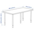 IKEA LAGKAPTEN ЛАГКАПТЕН / OLOV ОЛОВ Письмовий стіл, білий / чорний, 200x60 см 79417604 | 794.176.04